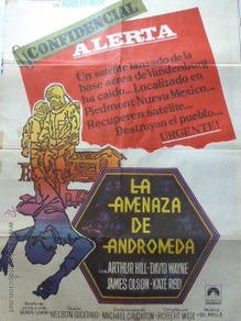 Cinéma: CARTEL DE CINE- MOVIE POSTER. LA AMENAZA DE ANDROMEDA. 100X70 CM.